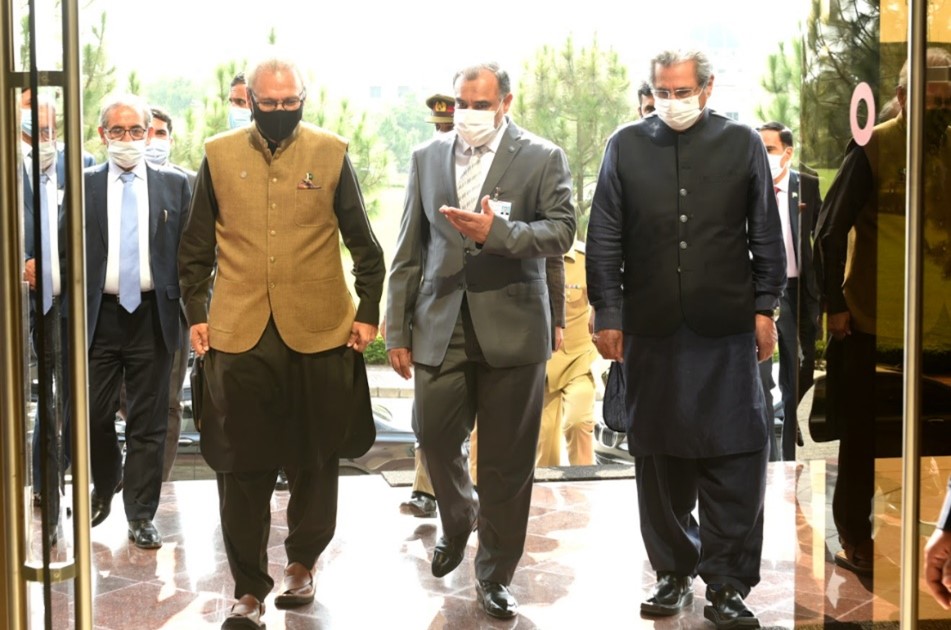 Figure 1: Rector NUST receiving President of Pakistan and Federal Minister of Education